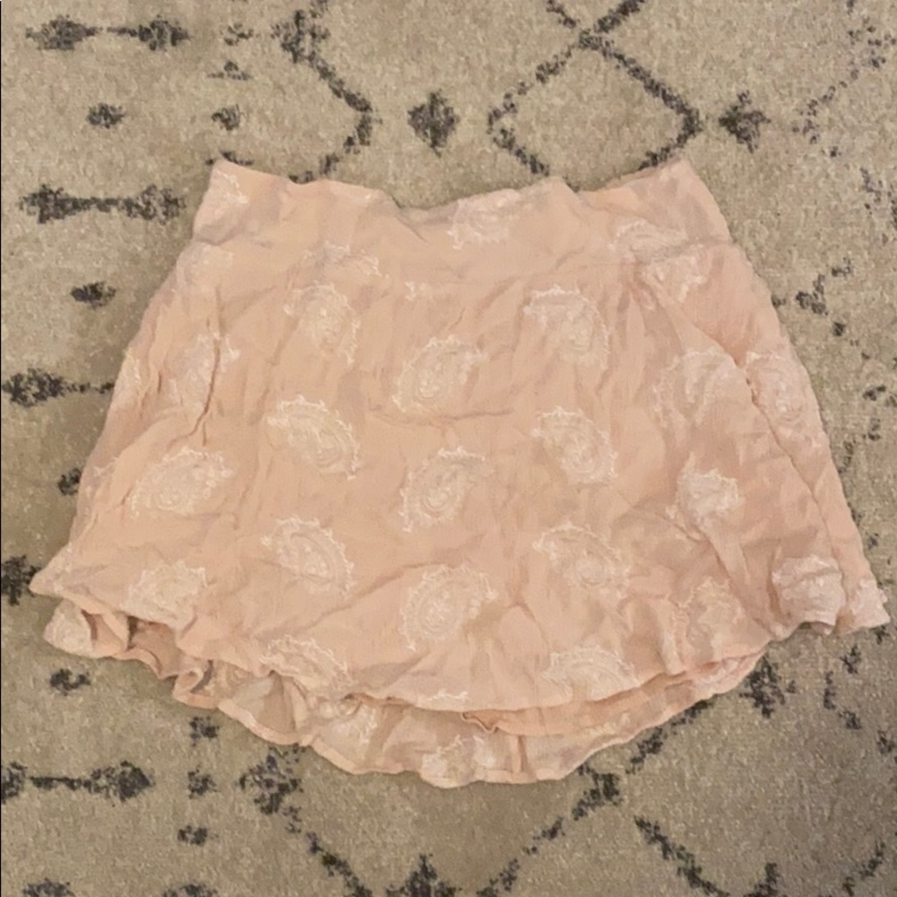 Pink flowy skirt